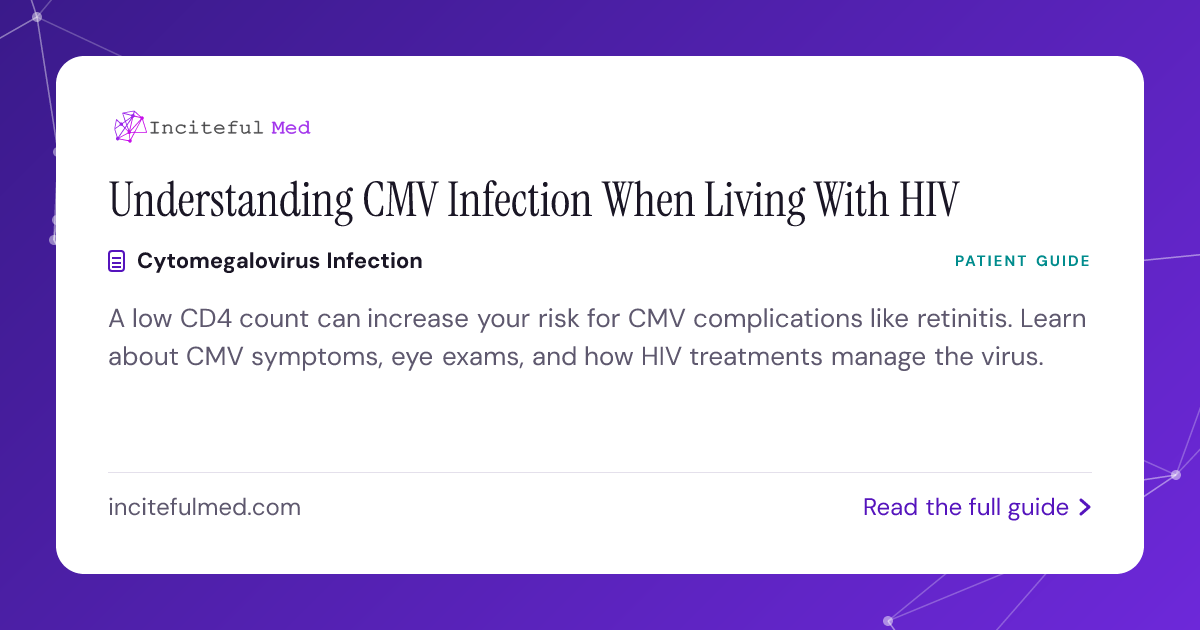CMV Infection in HIV: Symptoms, Risks & Treatment | Inciteful Med Resources