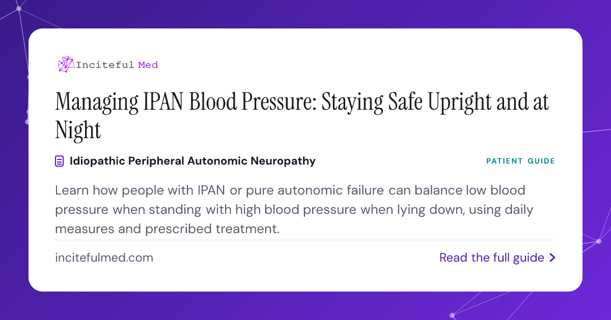 IPAN Blood Pressure Management: Standing and Sleeping