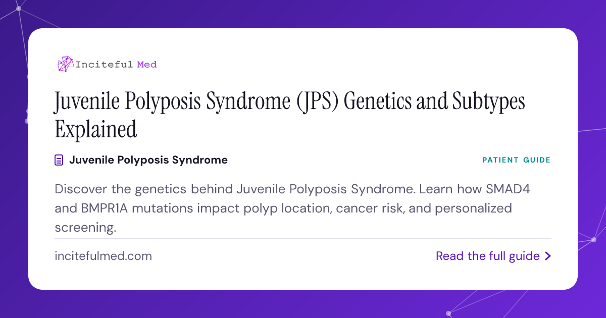 JPS Genetics & Subtypes: SMAD4 and BMPR1A | Inciteful Med | Inciteful ...