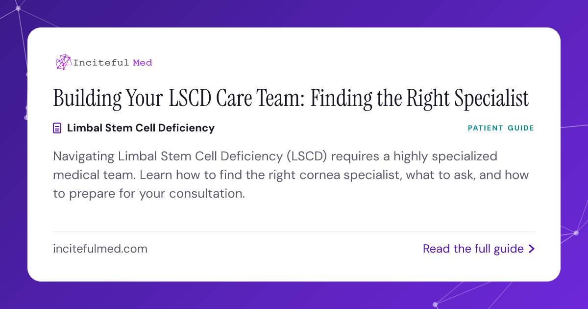 Limbal Stem Cell Deficiency: Building Your Care Team | Inciteful Med ...