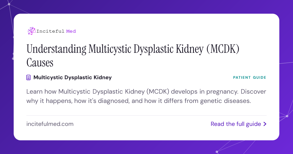 Mcdk Ras MCDK Causes: How Multicystic Dysplastic Kidney Happens | Inciteful Med ...