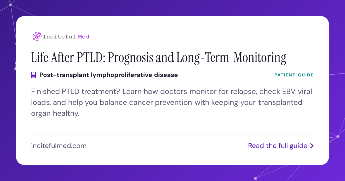PTLD Prognosis: Long-Term Monitoring After Treatment | Inciteful Med